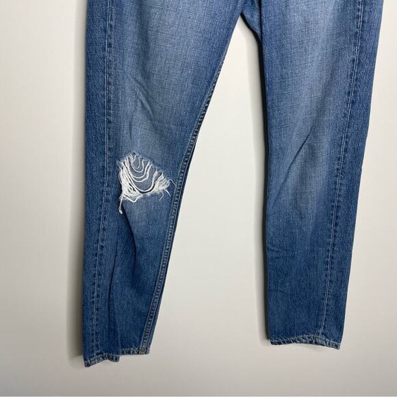 GRLFRND High Rise Ankle Boyfriend Kiara Stone Deep Jeans 25 - Picture 6 of 10